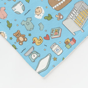 Polaire Jolie couverture bébé bleu pour la nurserie sans c