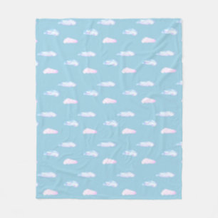 Polaire Jolis nuages pastel sur une couverture en molleton