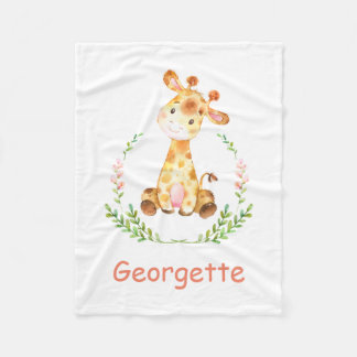 Polaire Jungle de girafe de couverture de l'ouatine de
