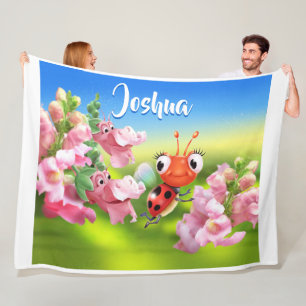 Polaire La coccinelle faite sur commande de la couverture