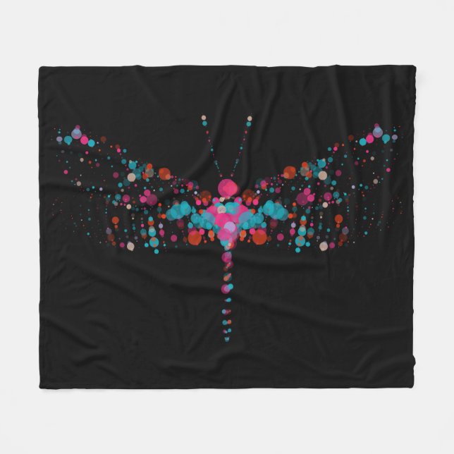 Polaire Le rose bouillonne couverture d'ouatine de (Devant (Horizontal))