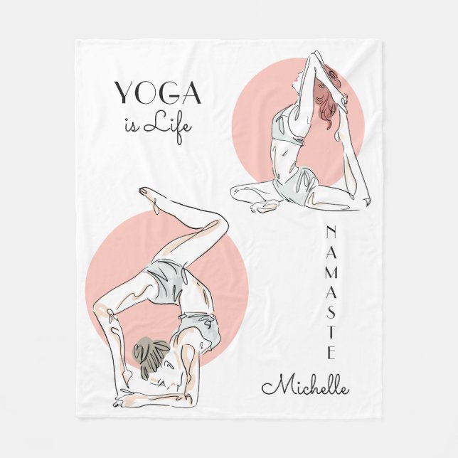 Polaire Le yoga pose la couverture faite sur commande (Devant)