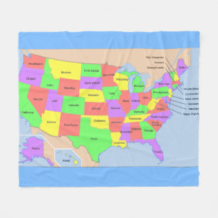 Polaire Les Etats-Unis tracent la couverture d'ouatine