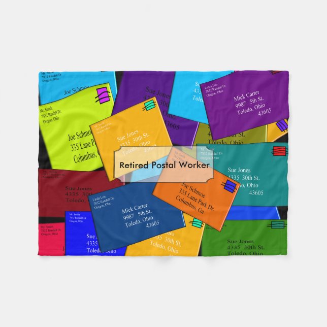 Polaire Lettres retirées de couverture d'ouatine de (Devant (Horizontal))