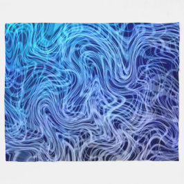 Polaire Linear2 bleu déformé - couverture d'ouatine
