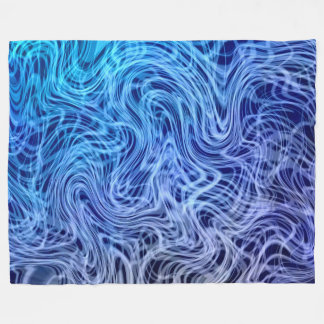 Polaire Linear2 bleu déformé - couverture d'ouatine