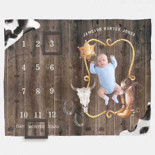 Polaire Little Cowboy Ouest   Bébé Couverture de jalon