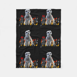 Polaire Meerkat Et Logo, Petite Couverture En Toison Noire