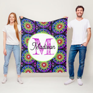 Polaire Monogramme personnaliser la couverture en toison