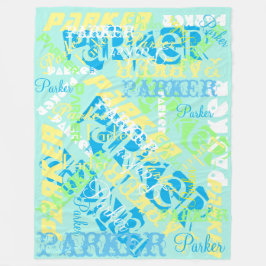 Polaire "N'importe quel nom" Couverture Douce Pastels vert