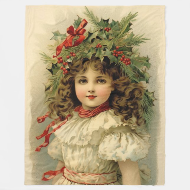 Polaire Nostalgique Noel classique couverture de Noël (Devant)