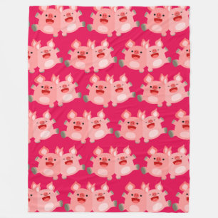 Polaire OUAIS ! ! Couverture mignonne d'ouatine de porcs
