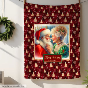 Polaire Parfait couverture de Noël Mr & Mrs Claus Holiday