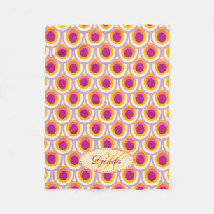 Polaire Peacock plumes ovale motif rose nommé couverture