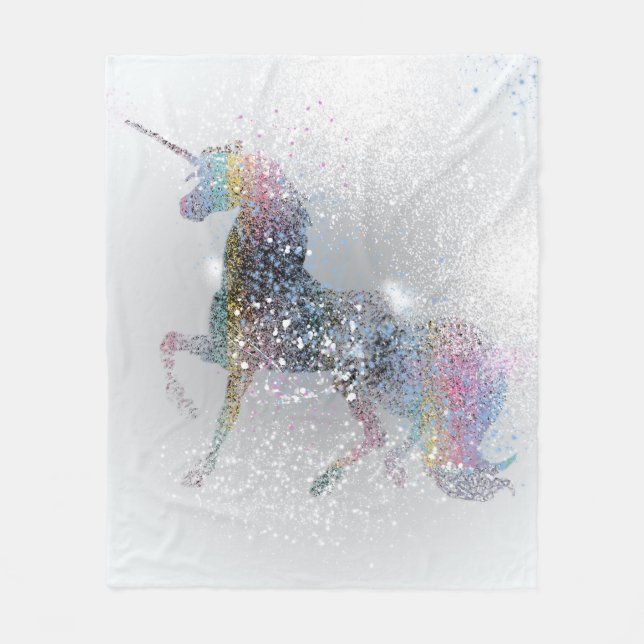 Polaire Peignez la couverture de licorne d'éclaboussure (Devant)