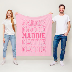 Polaire Préppy Pink Monogram Nom Couverture