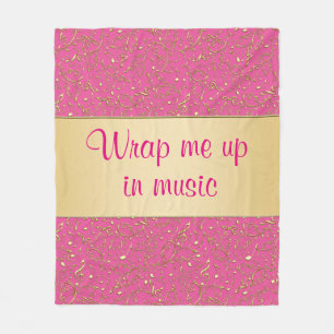 Polaire Rose ou toute couverture de notes de musique de
