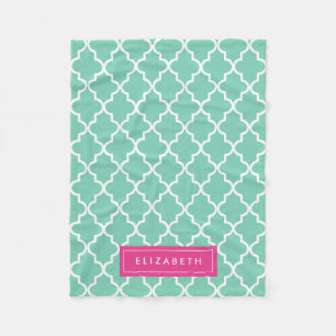 Polaire Roses indien et couverture d'ouatine de Seafoam