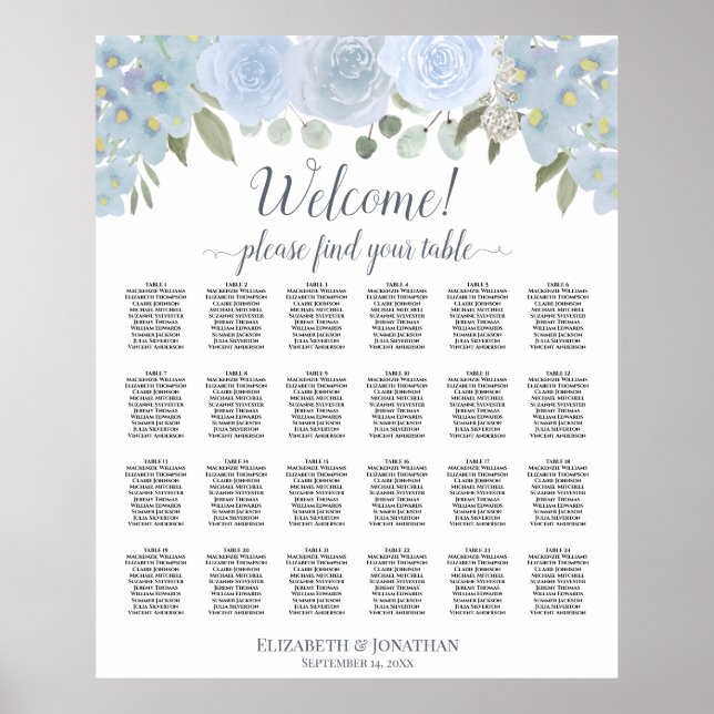 Polaire Rustique bleu bleu floral 24 Tableau de si (Devant)