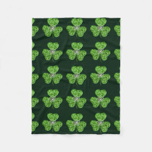 Polaire Shamrock parties scintillant Et Couverture Fleece 