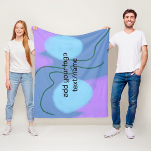 Polaire simple design minimal votre logo blanc couverture