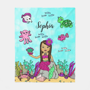 Polaire Sirène personnalisée sous couverture de mer