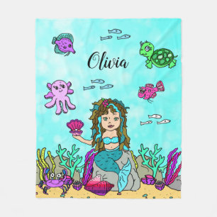 Polaire Sirène personnalisée sous couverture de mer