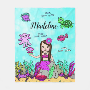 Polaire Sirène personnalisée sous couverture de mer