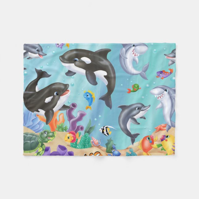 Polaire Sous la couverture de flanelle de mer (Devant (Horizontal))