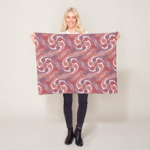 Polaire Tesselage de lièvres Doux rouge Couverture 8