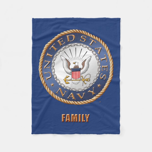 Polaire U.S. Couverture d'ouatine de famille de marine (Devant)