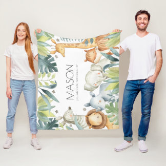 Polaire Une couverture safari pour les enfants