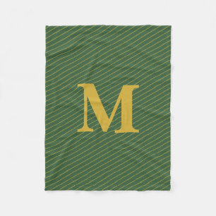 Polaire Vert fait sur commande de monogramme et couverture
