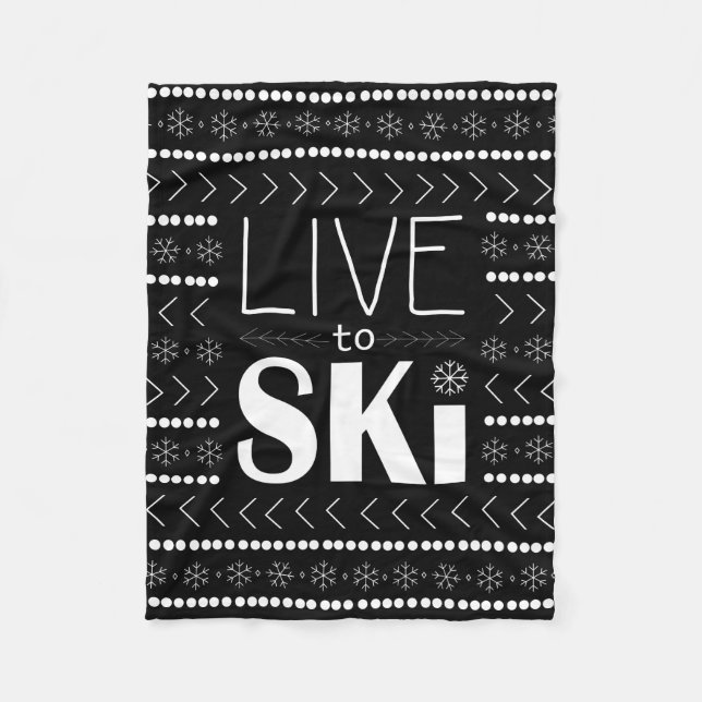 Polaire Vivez pour skier couverture - noir (Devant)