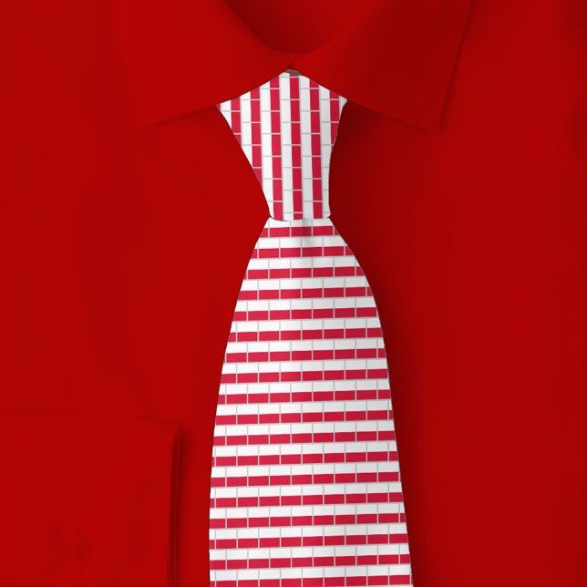 Poland Flag Brick Pattern Krawatte (Von Creator hochgeladen)