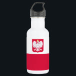 Poland Flag Edelstahlflasche<br><div class="desc">Patriotic flag of Poland.</div>