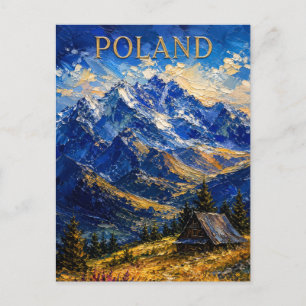 Poland: Scenic Alpine Tatra Mountain Art Souvenir Postkarte