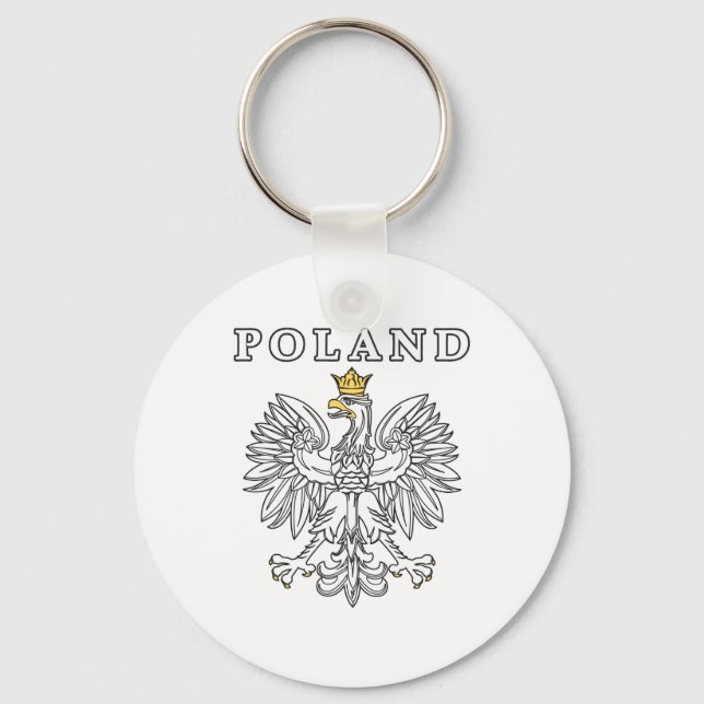 Poland With Polish Eagle Schlüsselanhänger (Vorderseite)