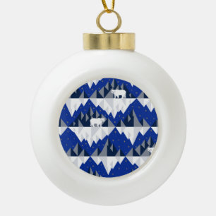 Polar Bär auf Iceberg Nahtloses Muster. Keramik Kugel-Ornament