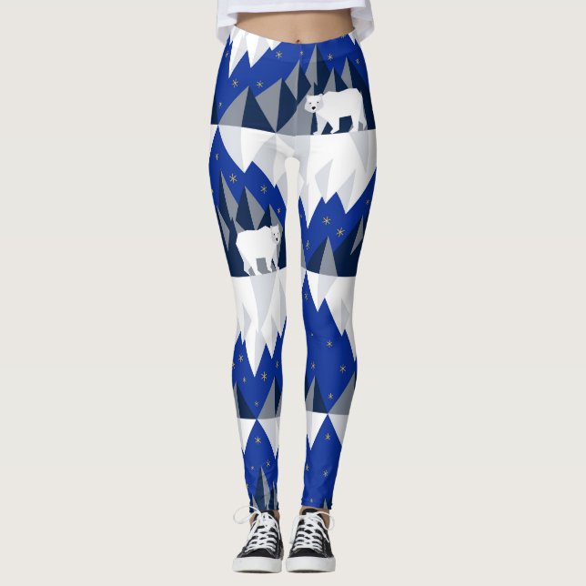 Polar Bär auf Iceberg Nahtloses Muster. Leggings (Vorderseite)