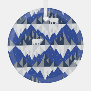 Polar Bär auf Iceberg Nahtloses Muster. Ornament Aus Glas