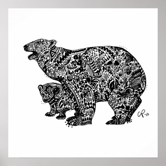 Polar Bär Ausdrucke für benutzerdefinierte Kunst Poster (Vorne)