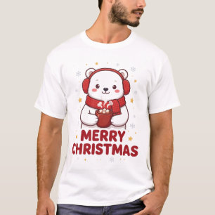 Polar-Bär-Frohe-Weihnachten-Gemütliches-Winter-T-S T-Shirt
