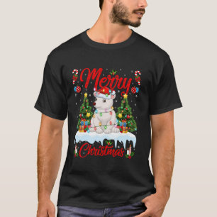Polar Bär Frohe Weihnachtsbaum Lichter Santa Polar T-Shirt