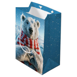 Polar Bär mit Herzpfoten Mittlere Geschenktüte