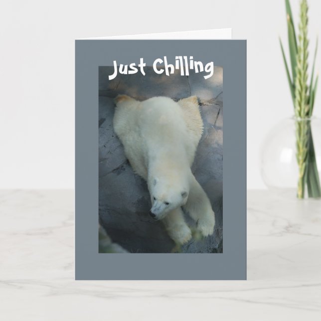 Polar Bär nur schillernd Feiertagskarte (Vorderseite)