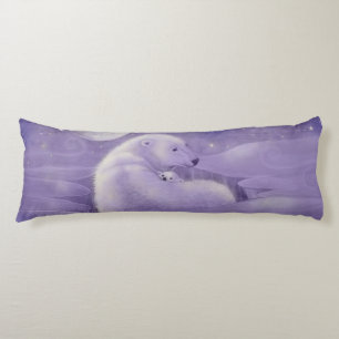 Polar Bär und Cub Fantasy Wildlife Art Seitenschläferkissen
