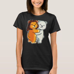 Polar-Bär und Löwe-Niedliche Tiere für weibliche T T-Shirt