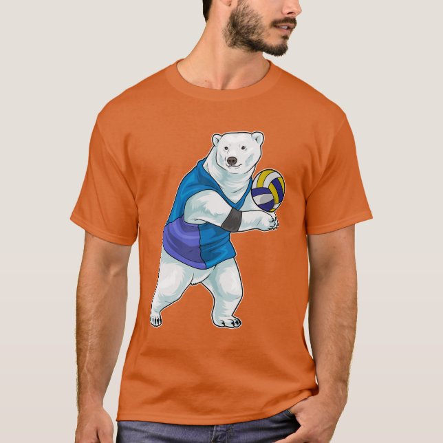 Polar Bär Volleyball-Spieler Volleyball T-Shirt (Vorderseite)
