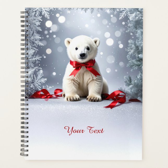 Polar-Bär-Weihnachts-Feiertagsplaner Planer (Vorderseite)